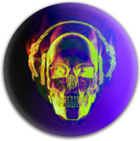 flamin skull disc
